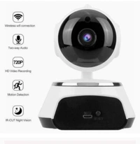 MiniXR V380 Pro Wireless HD Security CCTV Camera Night Vision Supports up to 64gb SD Card (White) - White