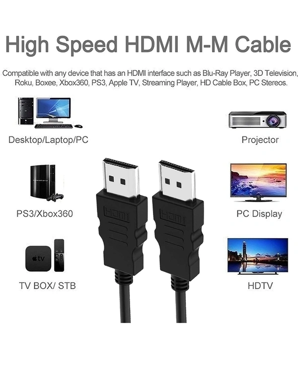 Bull2tech High Speed HDMI Cable with Ethernet | Supports 3D 4K | for All HDMI Devices Laptop Computer Gaming Console TV Set Top Box (1.5 Meter/ 5 Feet - Black, free