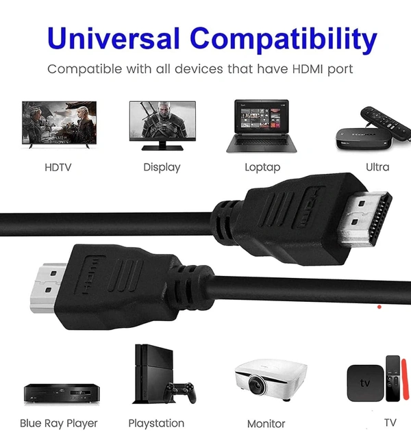 Bull2tech High Speed HDMI Cable with Ethernet | Supports 3D 4K | for All HDMI Devices Laptop Computer Gaming Console TV Set Top Box (1.5 Meter/ 5 Feet - Black, free
