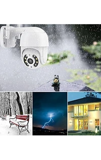 MiniXR V380 Pro Wireless HD Security CCTV Camera Night Vision Supports up to 64gb SD Card (White) - White