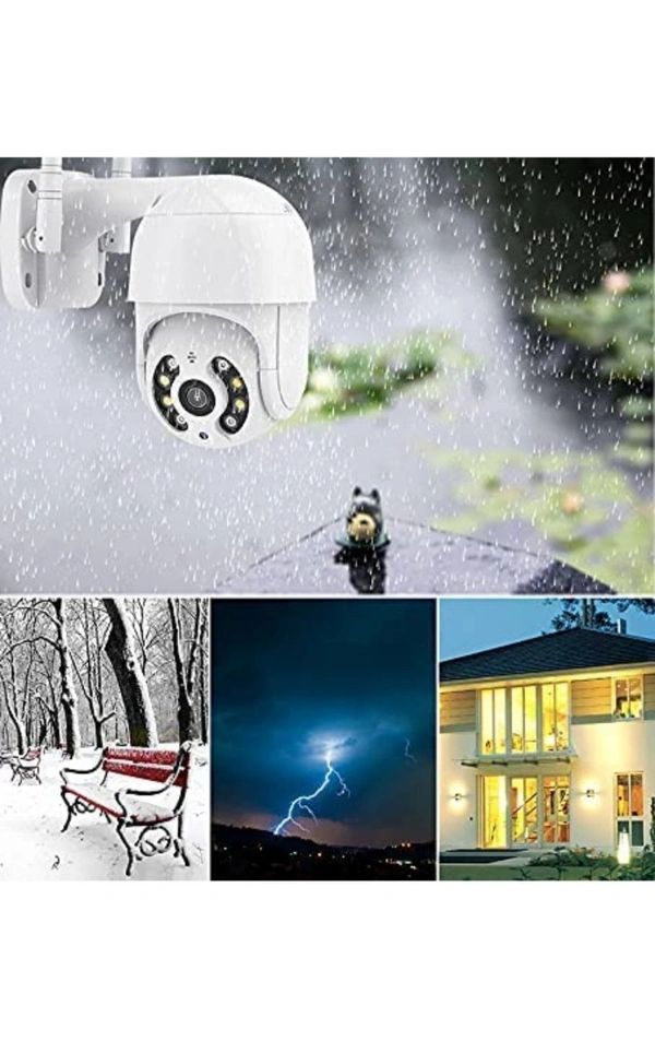 MiniXR V380 Pro Wireless HD Security CCTV Camera Night Vision Supports up to 64gb SD Card (White) - White