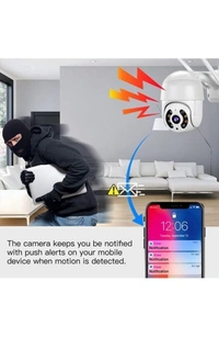 MiniXR V380 Pro Wireless HD Security CCTV Camera Night Vision Supports up to 64gb SD Card (White) - White