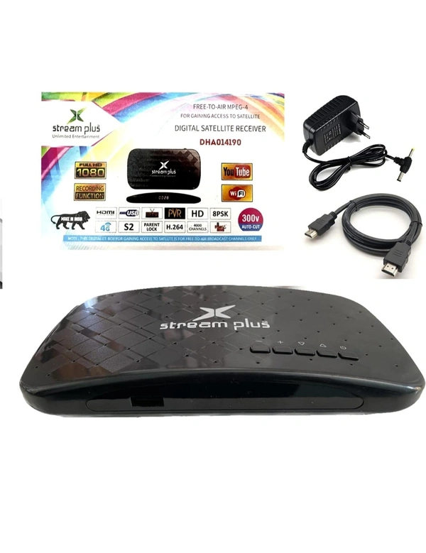 Tech-lobby KREA 014220 Free Dish Settop Box with Mpeg4 Technology Support USB WiFi Anteena and USB Stream 150 + Channels Mini Genuine