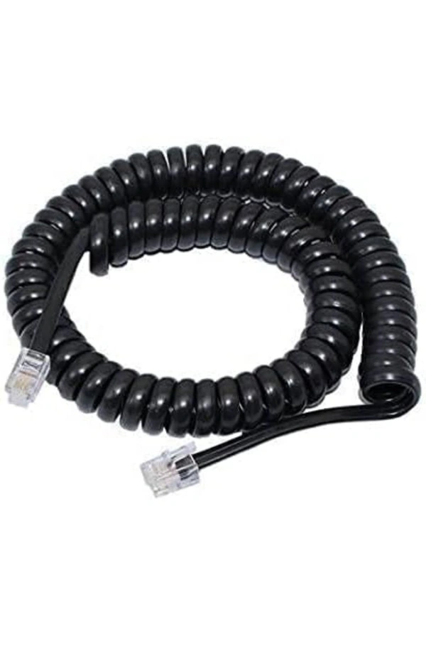 RAYO Telephone Handset Phone Receiver Cable Cord Wire - Black (Pack of 2) - Black