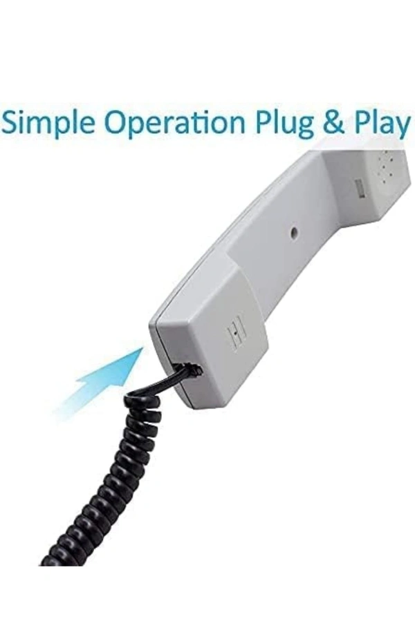 RAYO Telephone Handset Phone Receiver Cable Cord Wire - Black (Pack of 2) - Black