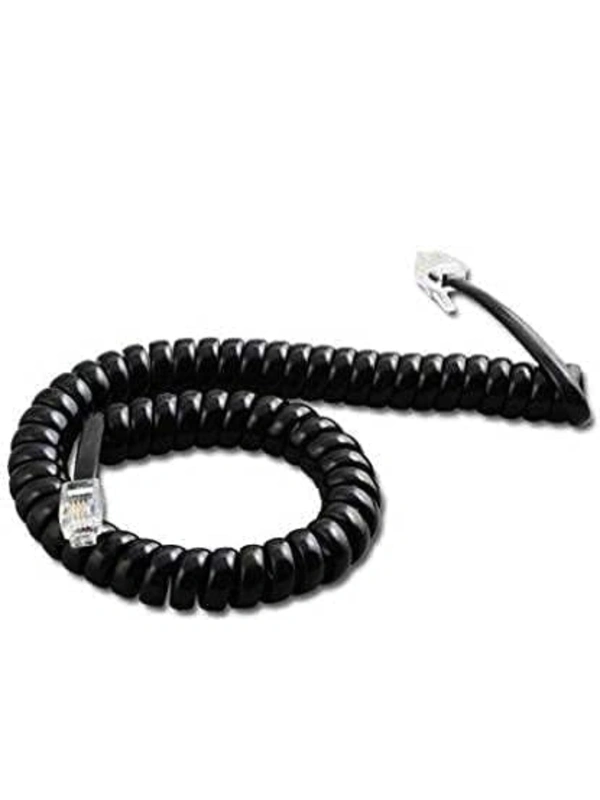 RAYO Telephone Handset Phone Receiver Cable Cord Wire - Black (Pack of 2) - Black