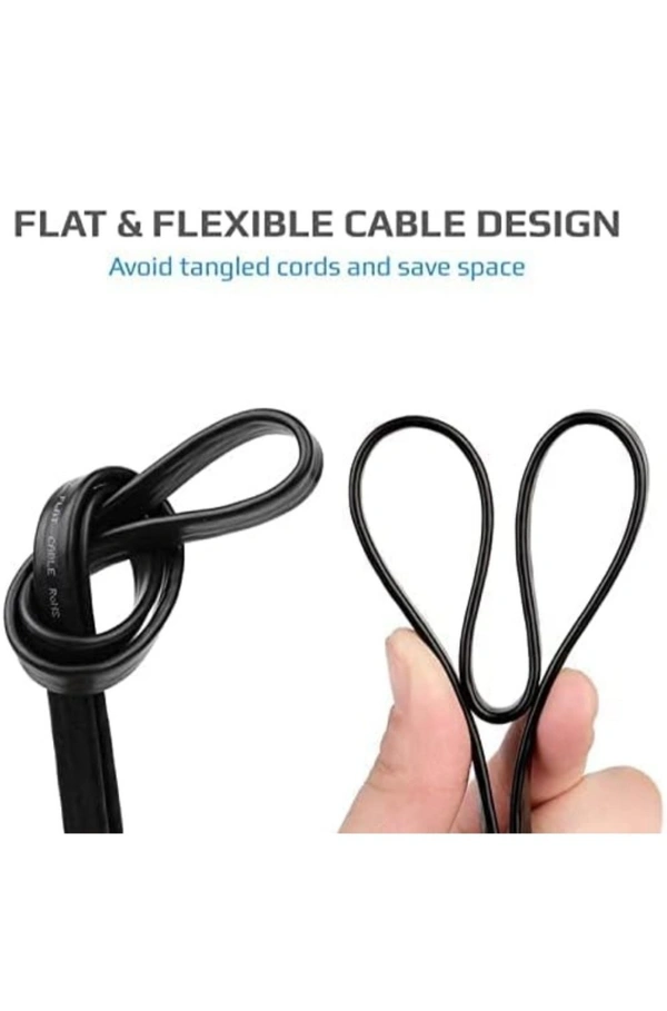 Ann-Tech™ Telephone Modem Line Cord Cable, RJ11 Plug to Plug 20 Meter - Black
