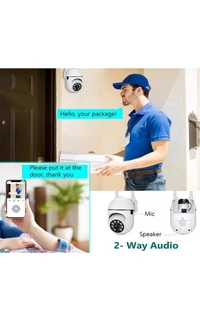 Full HD Wi-fi Wireless IP CCTV Security Camera Light Vision, Night Vision Remote Indoor 1080p V380 Pro App 360 Degree Watch Live Streaming