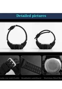 Shocknshop Digital Sports Multi Functional Black Dial Watch for Mens Boys -315RED