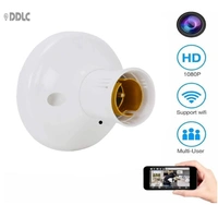 4K HD WiFi Holder Camera Lookcam 1080p WiFi Wireless Cam Mini Bulb Holder Best Security Camera with Video Recording & HD Voice Quality. Security Camera(Holder camera) - White, 1 Set