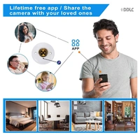 4K HD WiFi Holder Camera Lookcam 1080p WiFi Wireless Cam Mini Bulb Holder Best Security Camera with Video Recording & HD Voice Quality. Security Camera(Holder camera) - White, 1 Set