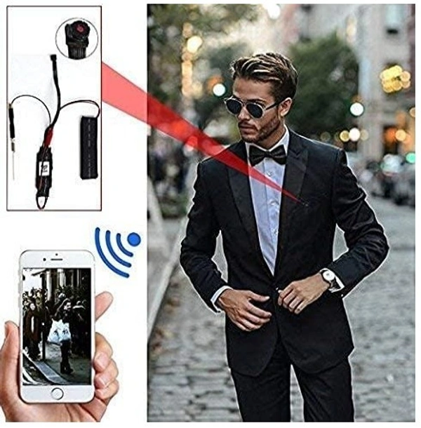 CAMLEIGH Mini WiFi Spy Camera Module, Wireless 1080P Portable DIY Strip Pinhole Hidden Camera Covert Home Security Monitoring, Nanny Cam with Motion Detection,Black - Black, Spy Wifi  Camera