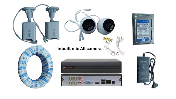 S G Eye Wired 4 Channel HD DVR 1080p, Outdoor Camera 2.4 MP  With Mice 2Pcs, Indoor Camera 2.4 MP 2Pcs Full Combo Set