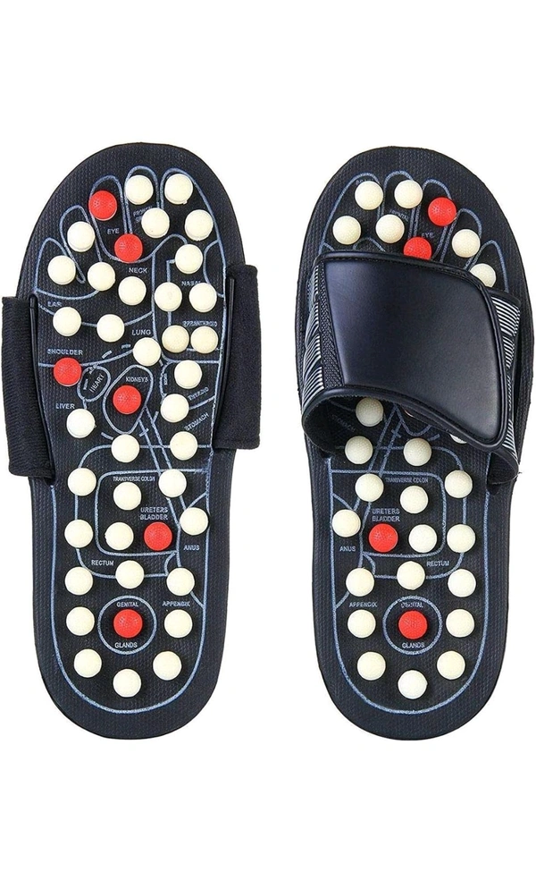 HUSB Spring Acupressure and Magnetic Therapy Accu Paduka Slippers for Full Body Blood Circulation Natural Slippers For Men and Women (Unisex) (Size  7, 8, 9, 10) - 8, 8