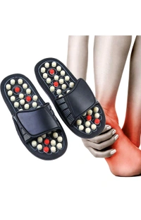 HUSB Spring Acupressure and Magnetic Therapy Accu Paduka Slippers for Full Body Blood Circulation Natural Slippers For Men and Women (Unisex) (Size  7, 8, 9, 10) - 7, 7