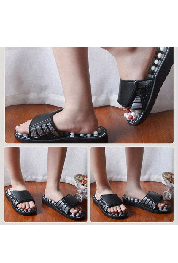 HUSB Spring Acupressure and Magnetic Therapy Accu Paduka Slippers for Full Body Blood Circulation Natural Slippers For Men and Women (Unisex) (Size  7, 8, 9, 10) - 7, 7