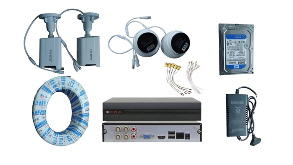 S G Eye Wired 4 Channel HD DVR 1080p, Outdoor Camera 2.4 MP  With Mice 2Pcs, Indoor Camera 2.4 MP 2Pcs Full Combo Set