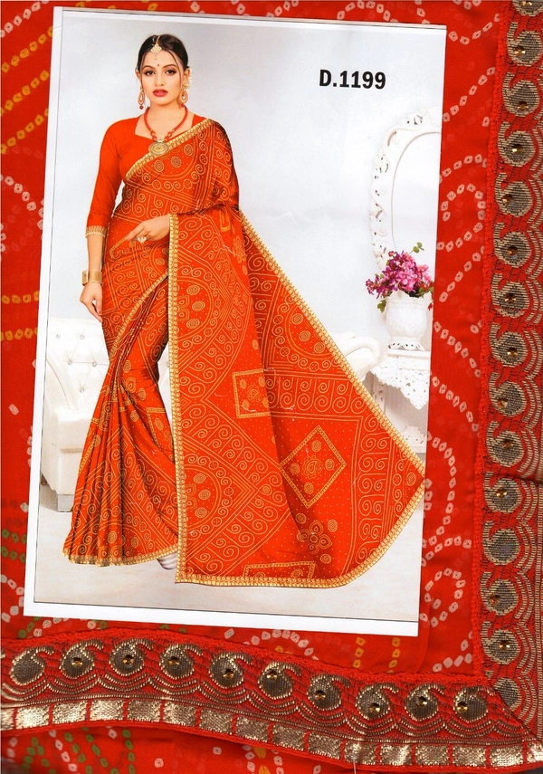 Saree For Women ( 7 Day's Return Guarantee) COD - Red, FREE