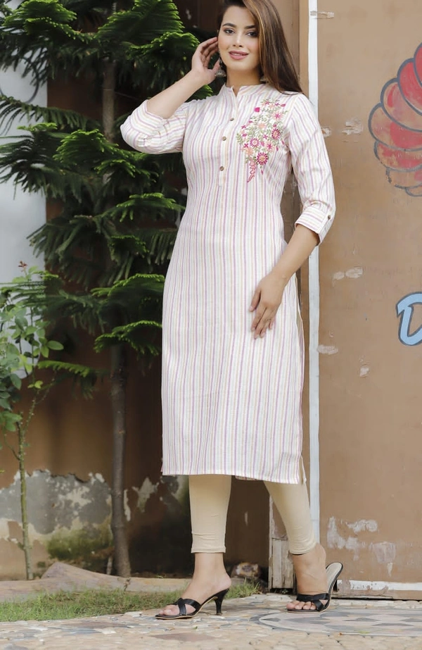 Kurti For Women ( 7 days Return Guarantee) - Lavender Rose, XL