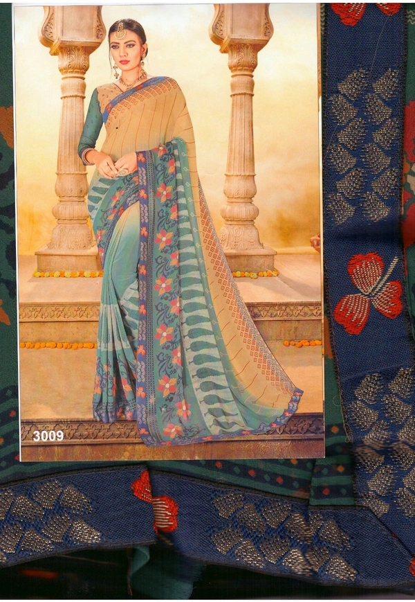 Saree For Women ( COD ) New  - Teal, Free