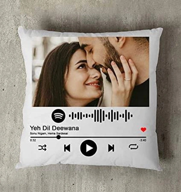 Photo Satin Pillow  - White, 12 Inch By 12 Inch