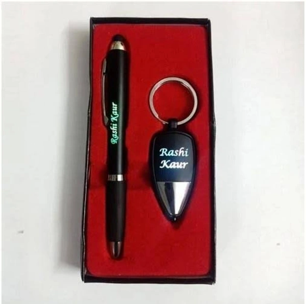 Key Chain And Pen Combo - Black, Mix