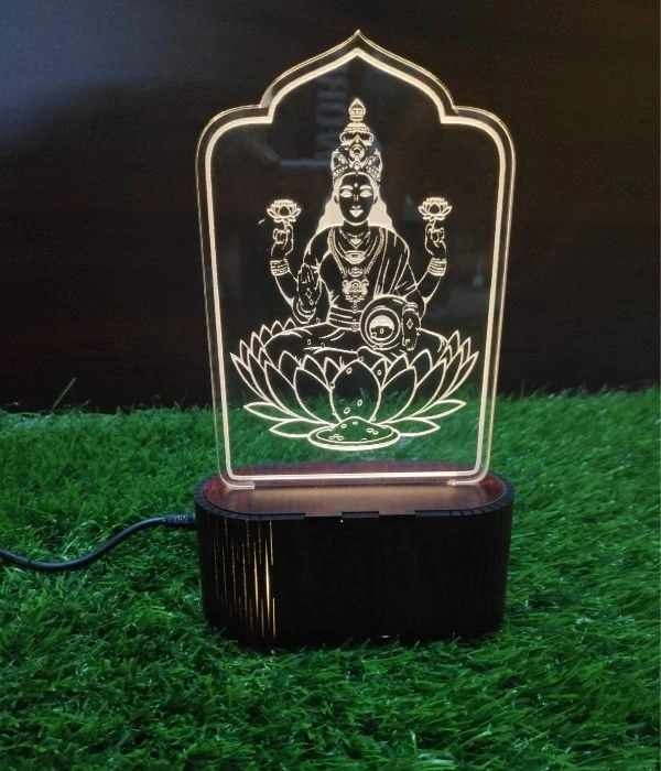 3D Led God Table Top - Gold, 100