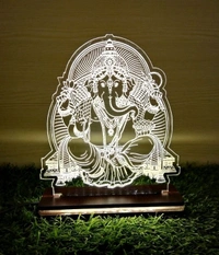 3D Led God Table Top - Gold, 100