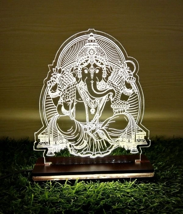 3D Led God Table Top - Gold, 100