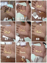 Name Brass Pandant - Silver, Mix