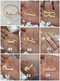 Name Brass Pandant - Silver, Mix