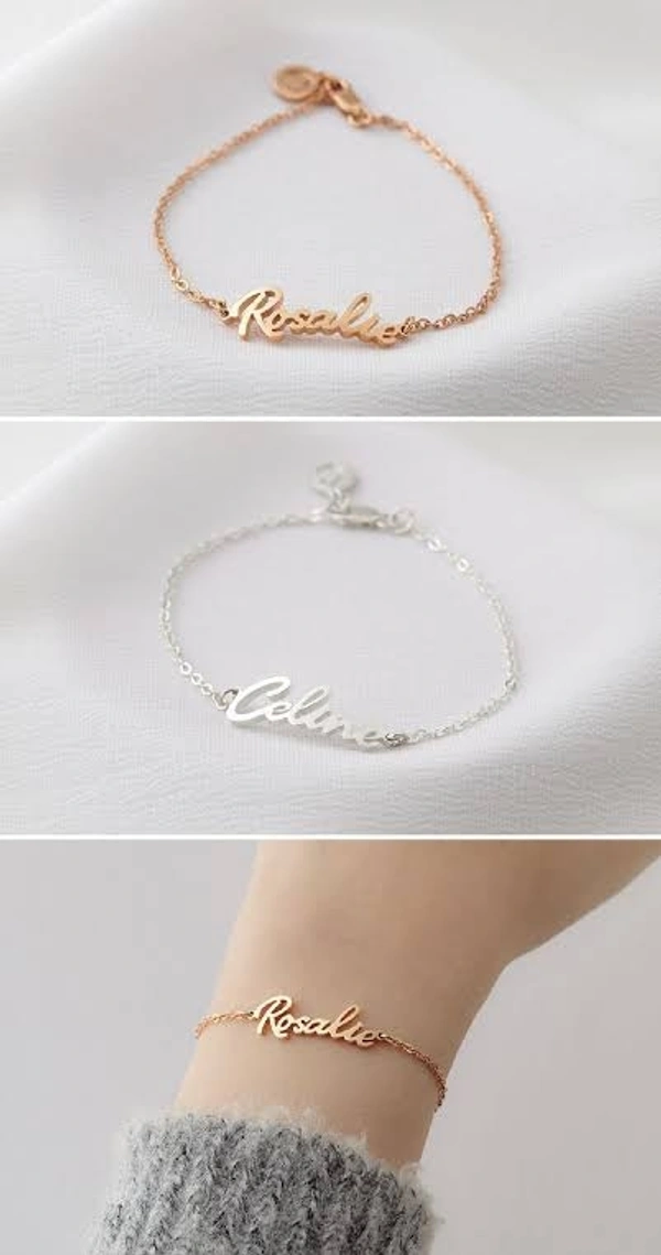 Name Braclet  - Gold Silver & Rose Gold, Mix