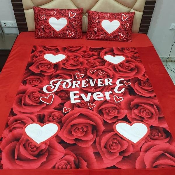 Double Bed Patch Bed Sheet With 2 Pillow Covers - Mix, Double Bed