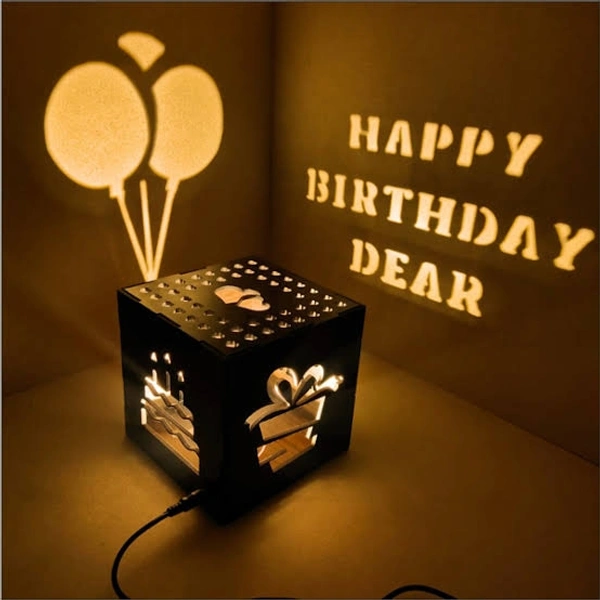 Shadow Box - Wooden Led, 4 By 4 Inch