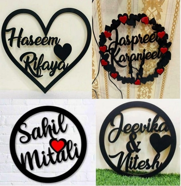 Wooden Name Rings - Mix, 16 Inch By 16 Inch