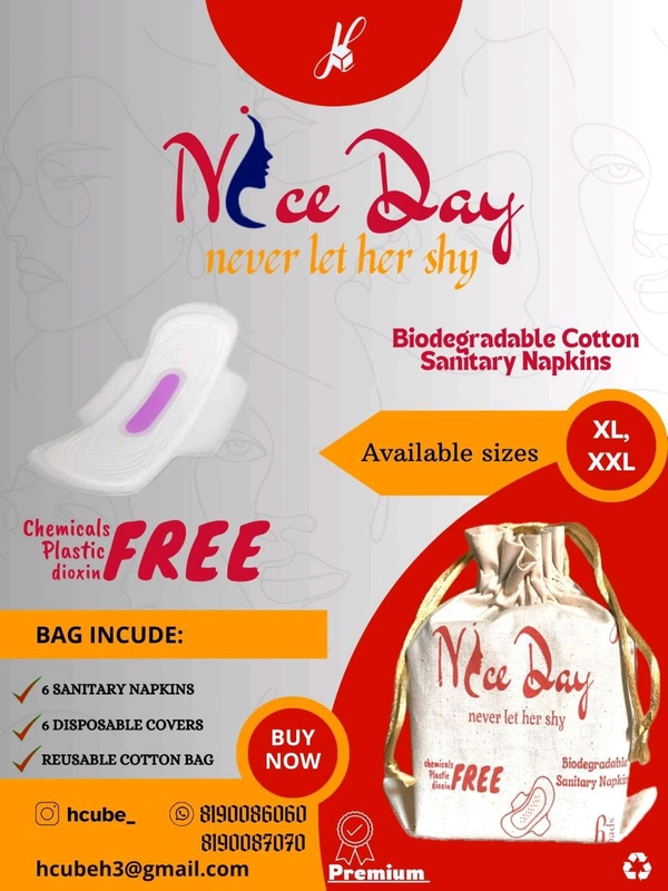 🦋DIOXIN FREE COTTON SANITARY NAPKINS  XL🦋 💕💕 - XL, 40