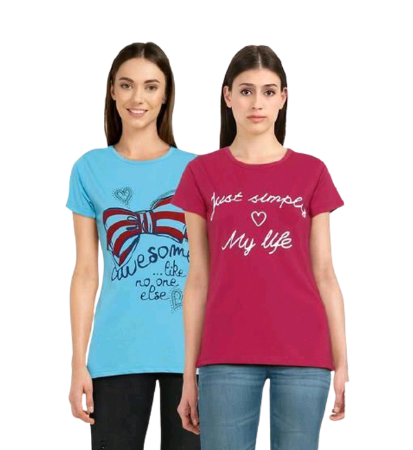 Combi (pack Of 2) Cotton Women T-shirt  - M (38in,  Length upto 26in) 