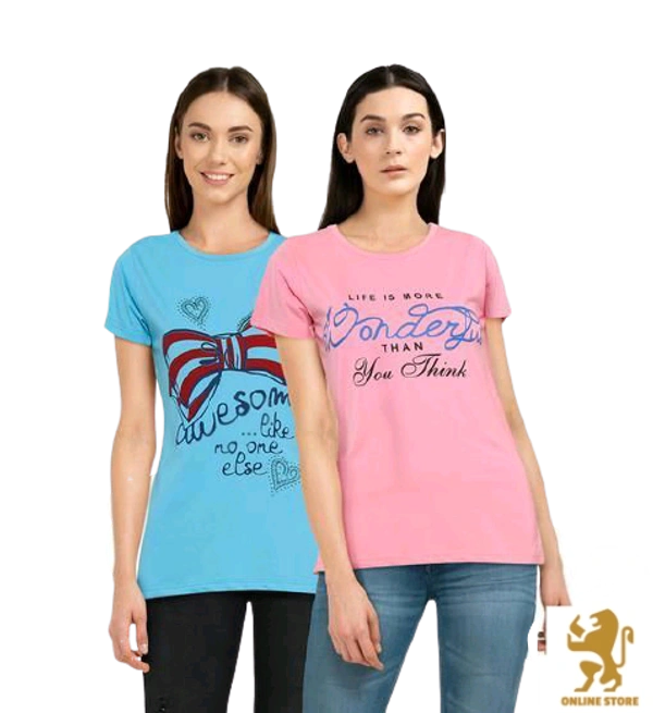 Combi (pack Of 2) Cotton Women T-shirt  - M (38in,  Length upto 26in) 