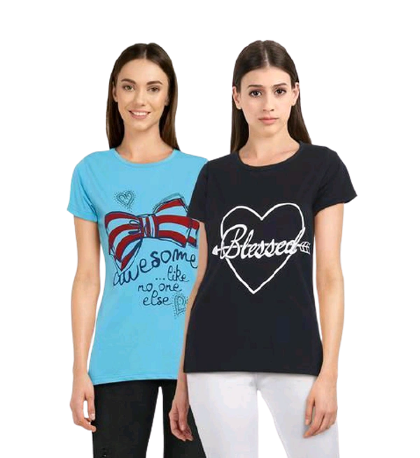 Combi (pack Of 2) Cotton Women T-shirt  - M (38in,  Length upto 26in) 