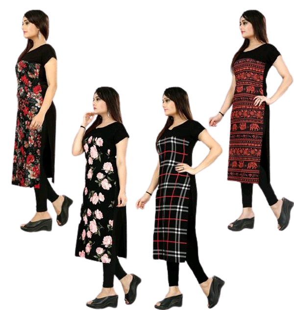 1 Ke Daam Me 4 Kurtiya - M (Bust Size: 38in,Length: 44in)