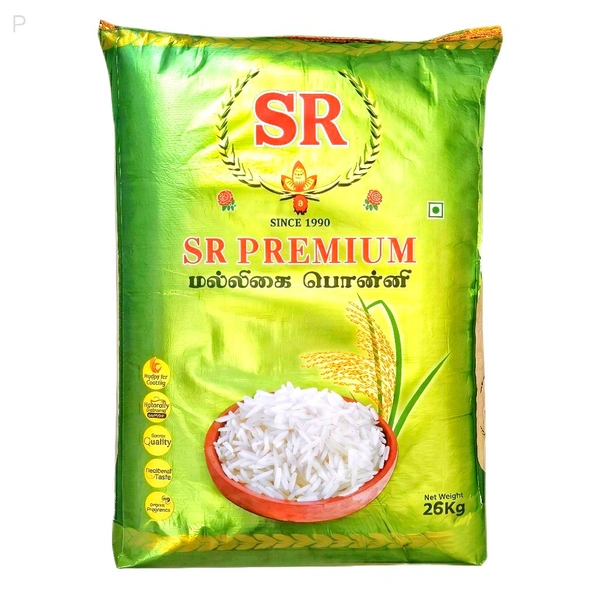 SR Premium Malligai Ponni/ SR பிரீமியம் மல்லிகை பொன்னி - 26 Kg