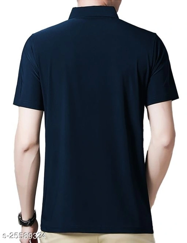 Eyebogler Men's Regular Fit Polo Neck Logo Printed T Shirt - L
