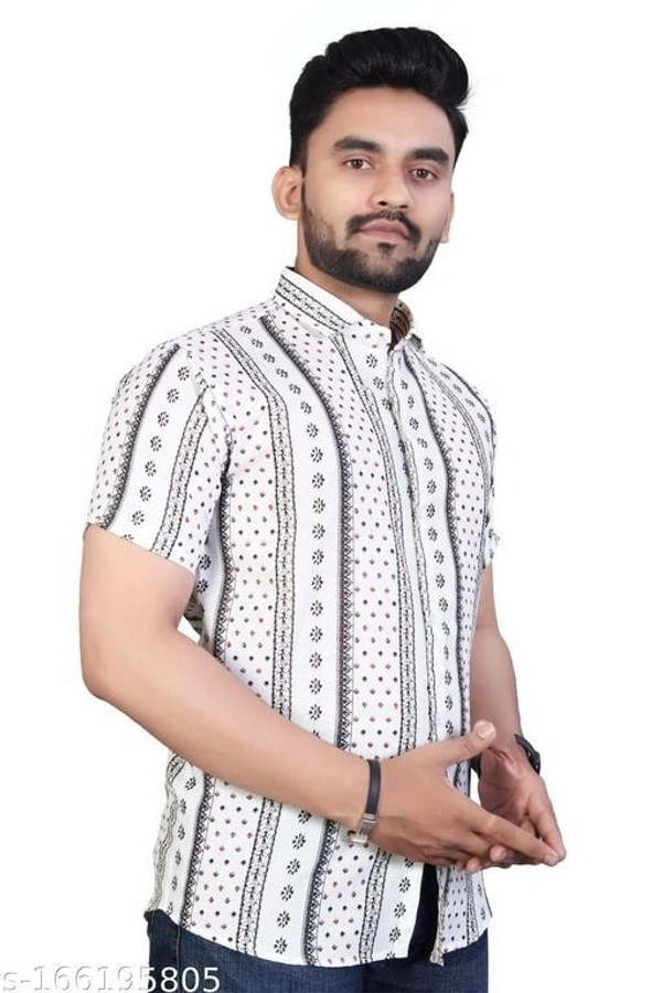 Men's Premium Cotton Casual Classy Vouge Half Sleeve Shirt  - XL