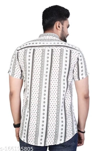 Men's Premium Cotton Casual Classy Vouge Half Sleeve Shirt  - XL