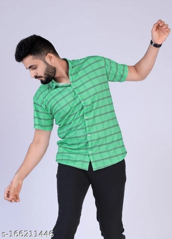 Lycra Half Sleeve Classy Vouge Shirt's For Men - S