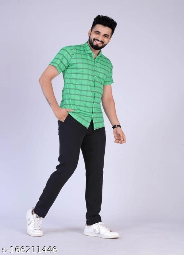 Lycra Half Sleeve Classy Vouge Shirt's For Men - S