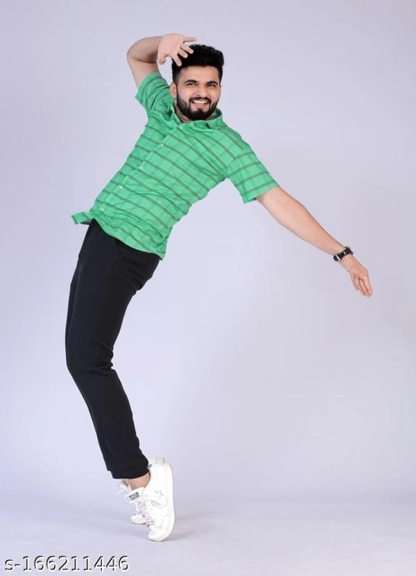 Lycra Half Sleeve Classy Vouge Shirt's For Men - L