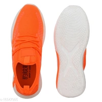 Orange Solid Sports shoes For Men - 9