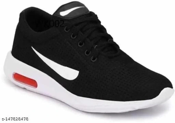 URBANBOX sports shoes for men | Latest Stylish Casual sneakers for men | Lace up lightweight shoes for running, walking, gym, trekking, hiking & party Running Shoes For Men Running Shoes For Men  (Black, White) - 9