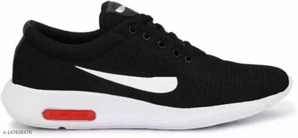 URBANBOX sports shoes for men | Latest Stylish Casual sneakers for men | Lace up lightweight shoes for running, walking, gym, trekking, hiking & party Running Shoes For Men Running Shoes For Men  (Black, White) - 9